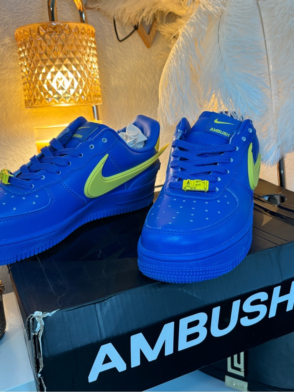 Ambush x Nike Air Force 1 Low — Electric Blue with Volt Swoosh